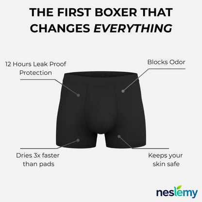 Men’s Washable Incontinence Boxer Briefs