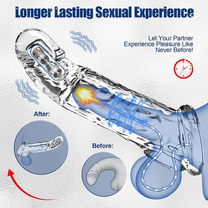 🔥🎁 2026 HOT Deal 💥 Reusable Penis Extension Vibrator – Makes You Longer, Harder & Unstoppable 😍