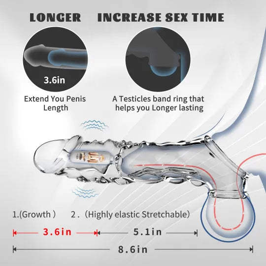 🔥🎁 2026 HOT Deal 💥 Reusable Penis Extension Vibrator – Makes You Longer, Harder & Unstoppable 😍